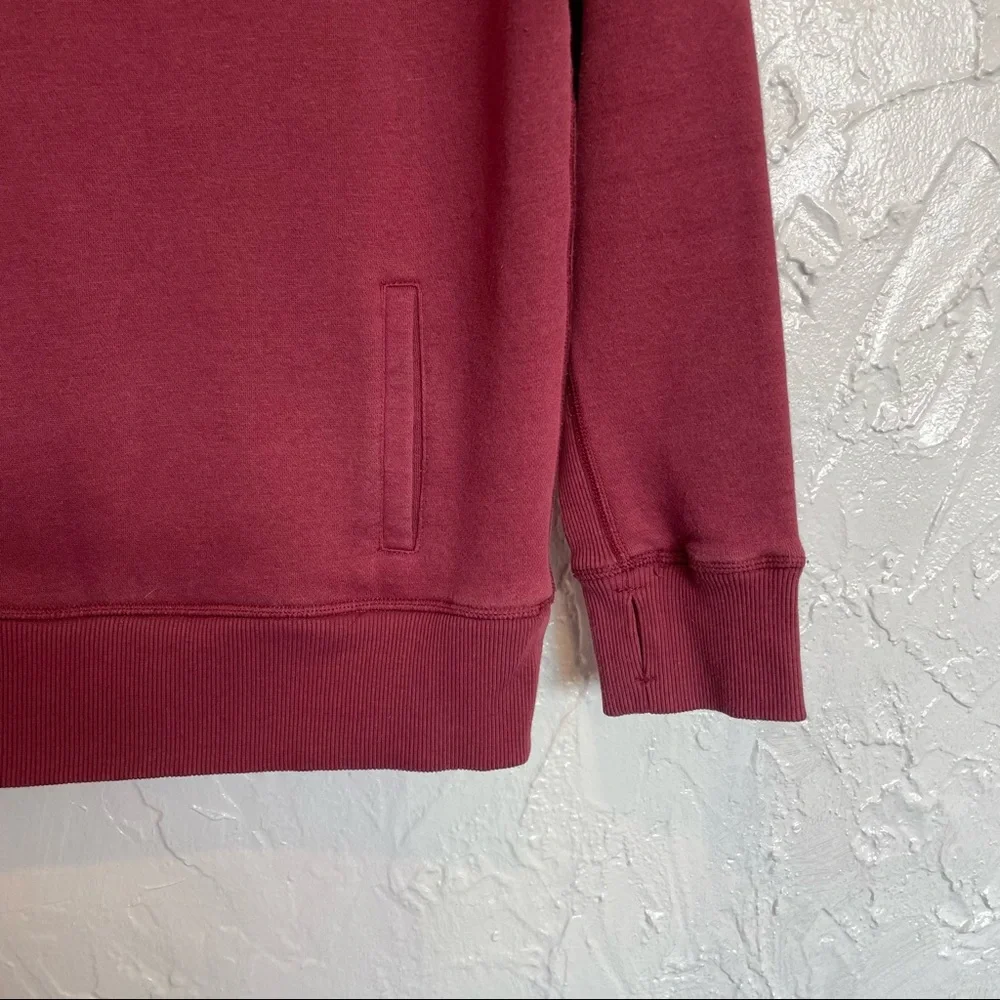 Zyia Oh So Soft Hoodie sweatshirt Tibetan Red Burgundy Medium - Picture 3 of 6